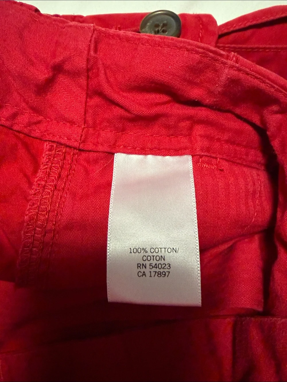 Banana Republic Men's Bright Red Cargo Shorts